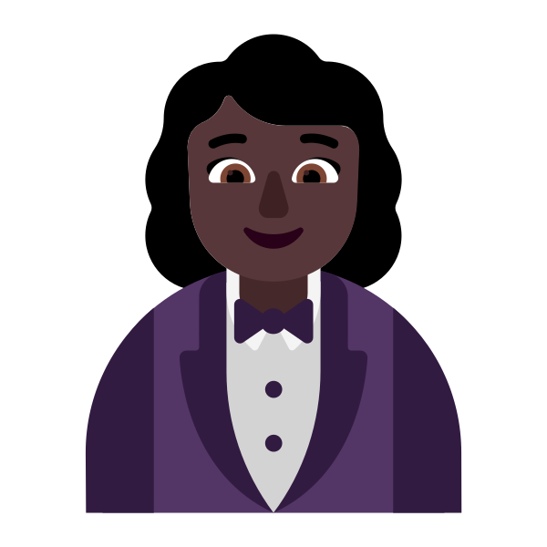 Woman In Tuxedo Flat Dark Vector