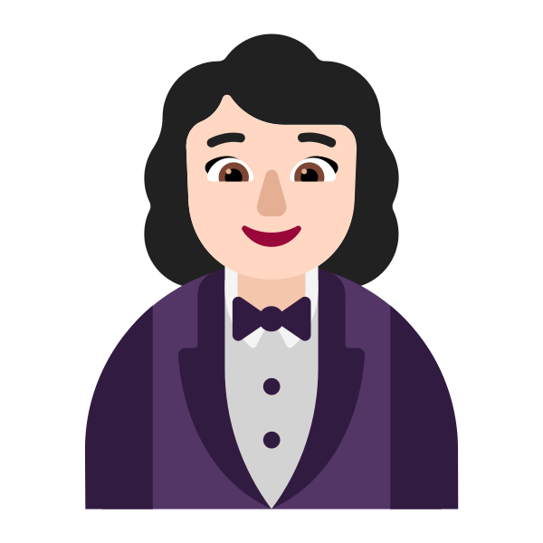 Woman In Tuxedo Flat Light Vector