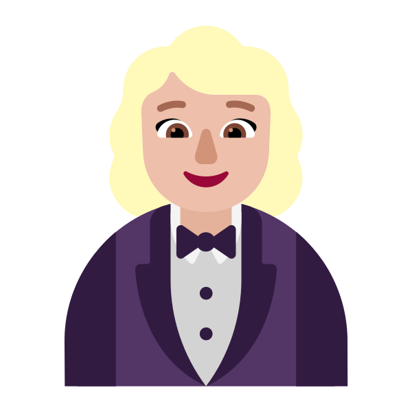 Woman In Tuxedo Flat Medium Light