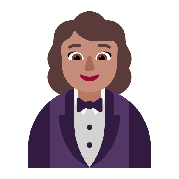 Woman In Tuxedo Flat Medium Vector