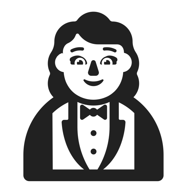 Woman In Tuxedo High Contrast Default Vector