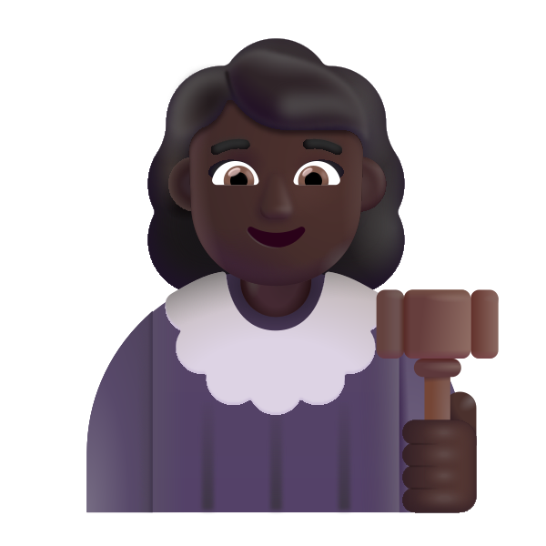 Woman Judge Color Dark Vector