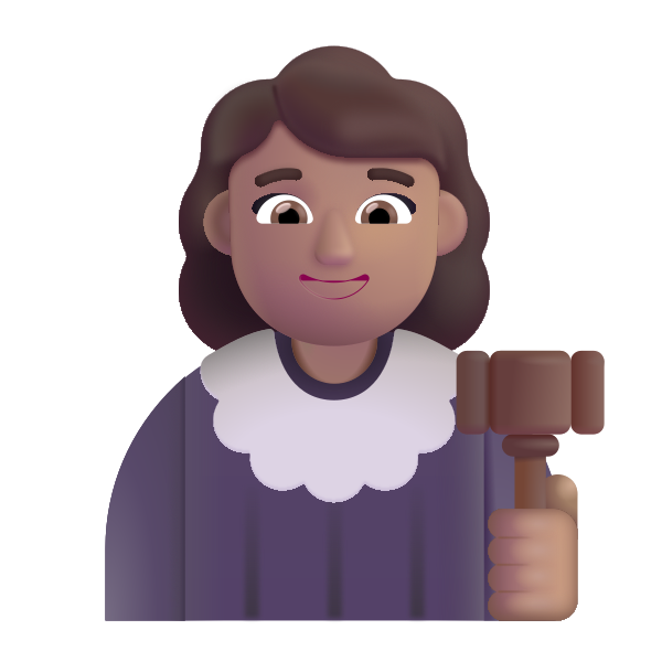 Woman Judge Color Medium