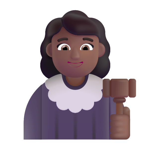 Woman Judge Color Medium Dark