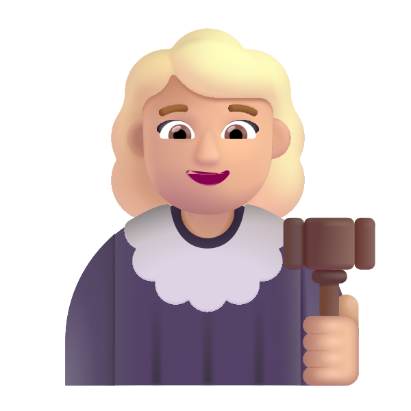 Woman Judge Color Medium Light