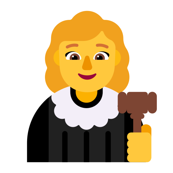 Woman Judge Flat Default Vector