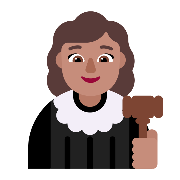 Woman Judge Flat Medium Vector