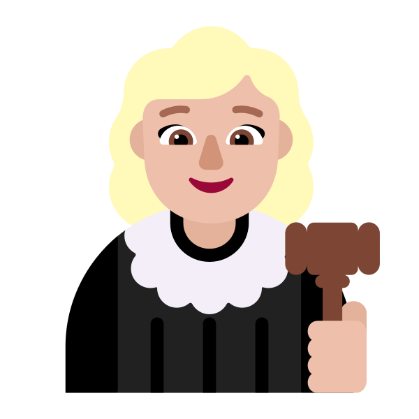 Woman Judge Flat Medium Light