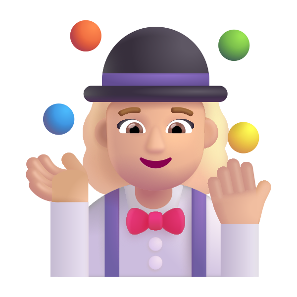Woman Juggling Color Medium Light