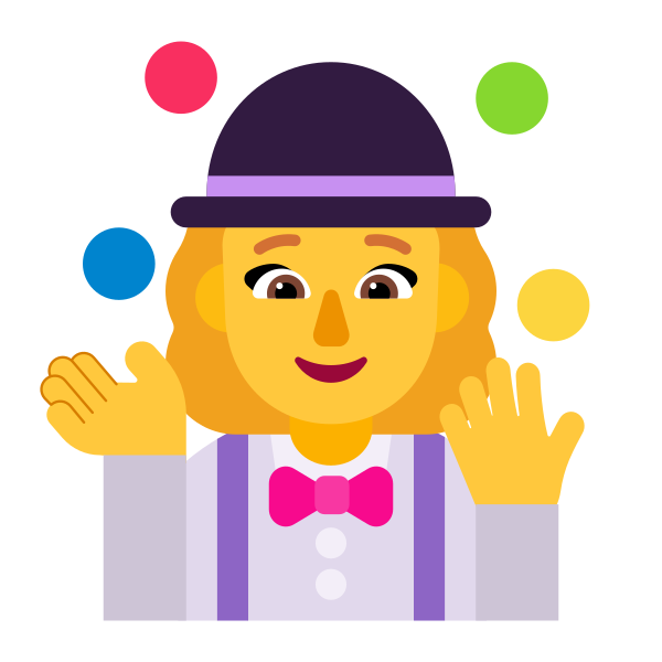 Woman Juggling Flat Default
