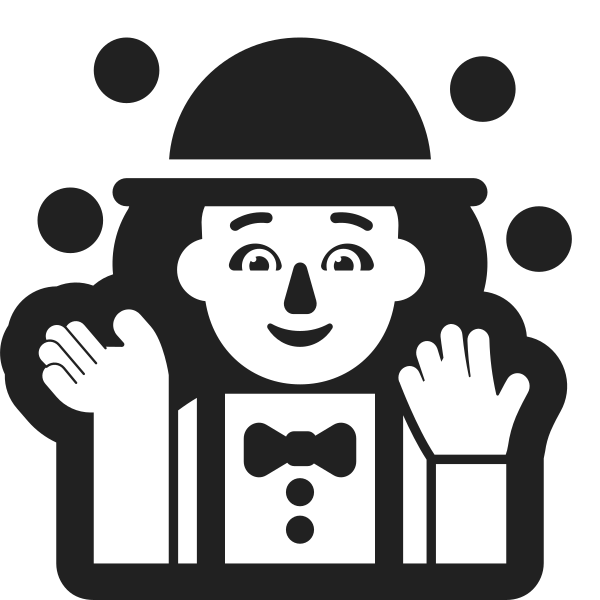 Woman Juggling High Contrast Default Vector