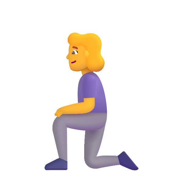 Woman Kneeling Color Default Vector