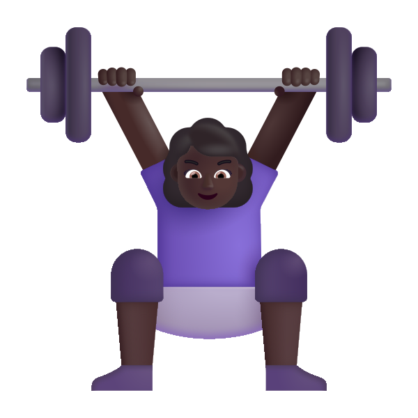 Woman Lifting Weights Color Dark Vector