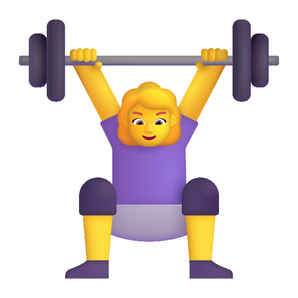 Woman Lifting Weights Color Default Vector