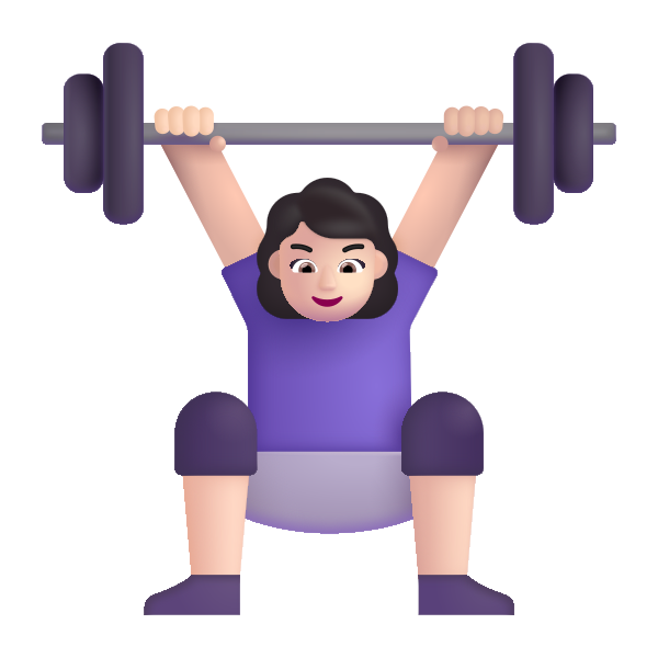 Woman Lifting Weights Color Light Vector