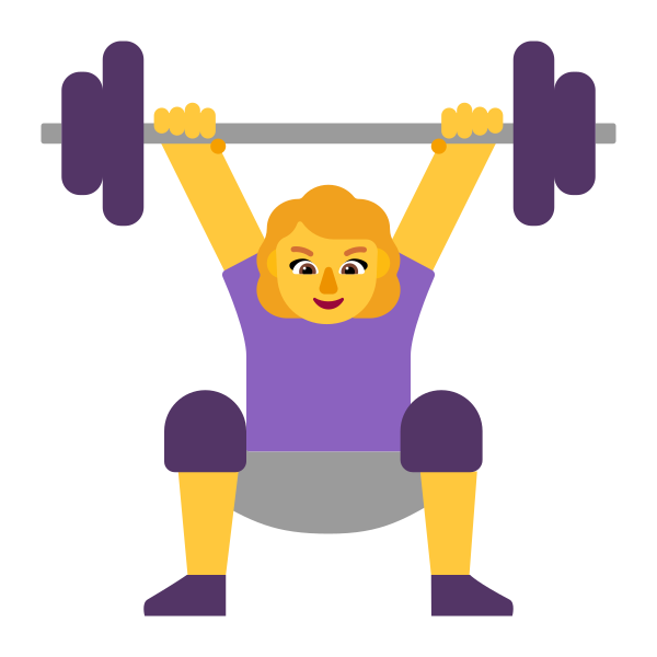 Woman Lifting Weights Flat Default Vector