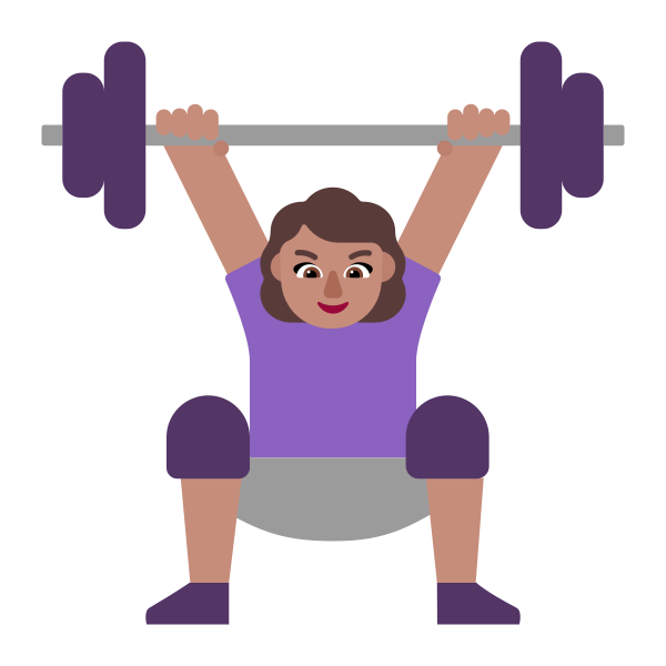 Woman Lifting Weights Flat Medium