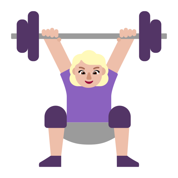 Woman Lifting Weights Flat Medium Light