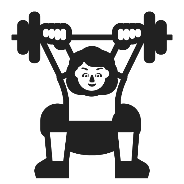 Woman Lifting Weights High Contrast Default