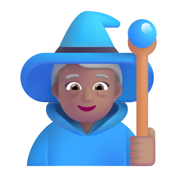 Woman Mage Color Medium Vector