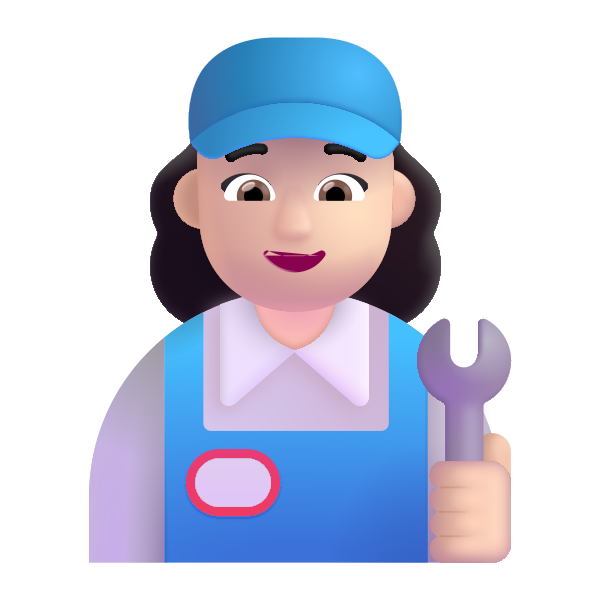 Woman Mechanic Color Light