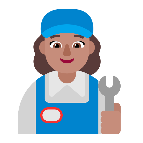 Woman Mechanic Flat Medium