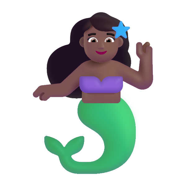 Woman Merpeople Color Medium Dark