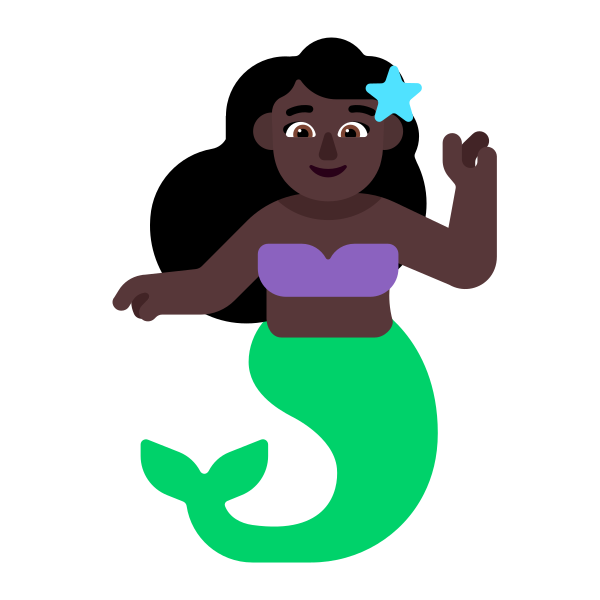 Woman Merpeople Flat Dark