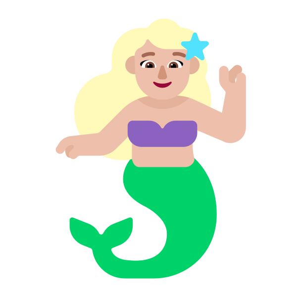Woman Merpeople Flat Medium Light