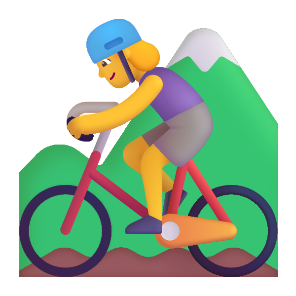 Woman Mountain Biking Color Default