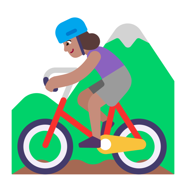 Woman Mountain Biking Flat Medium