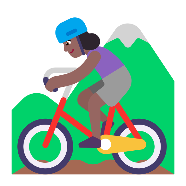 Woman Mountain Biking Flat Medium Dark