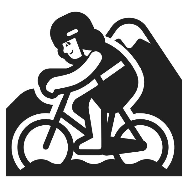 Woman Mountain Biking High Contrast Default