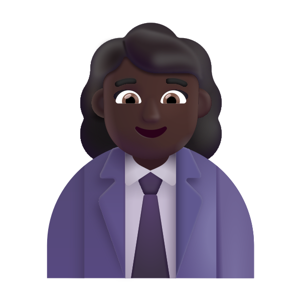 Woman Office Worker Color Dark Vector