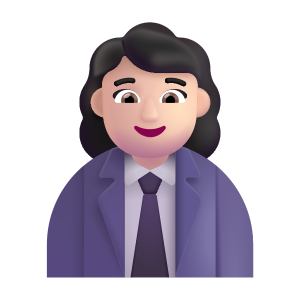 Woman Office Worker Color Light Vector