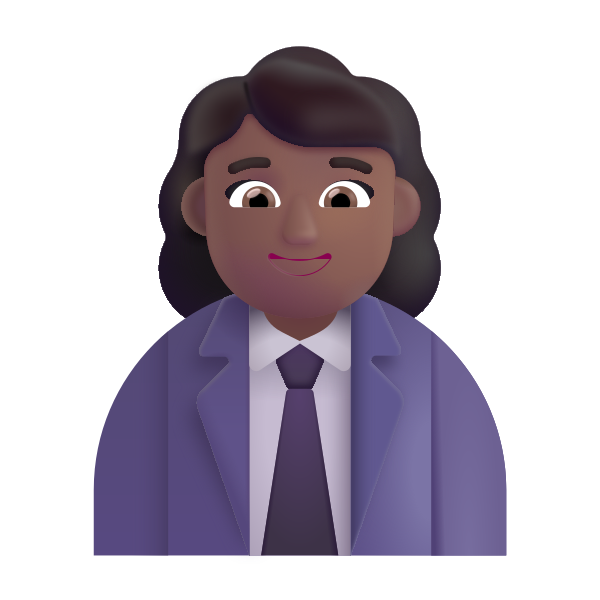 Woman Office Worker Color Medium Dark