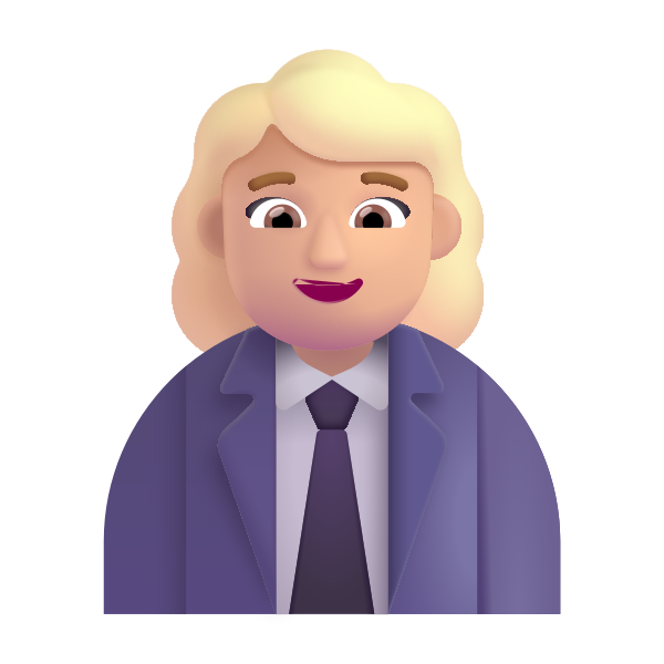 Woman Office Worker Color Medium Light Vector