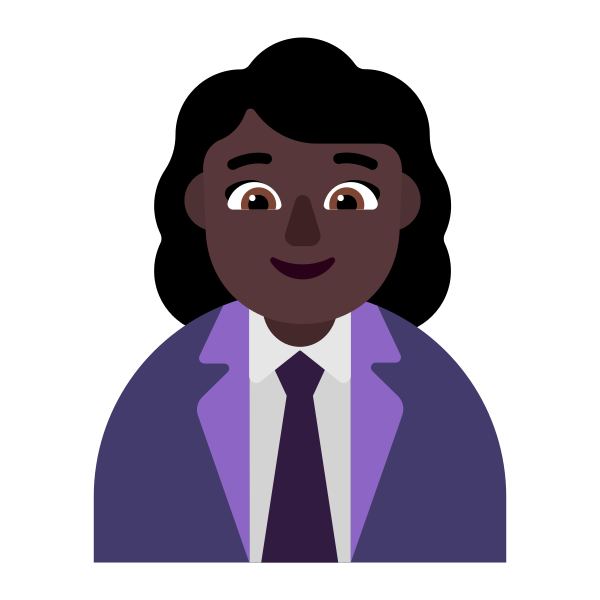 Woman Office Worker Flat Dark