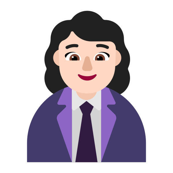 Woman Office Worker Flat Light Vector