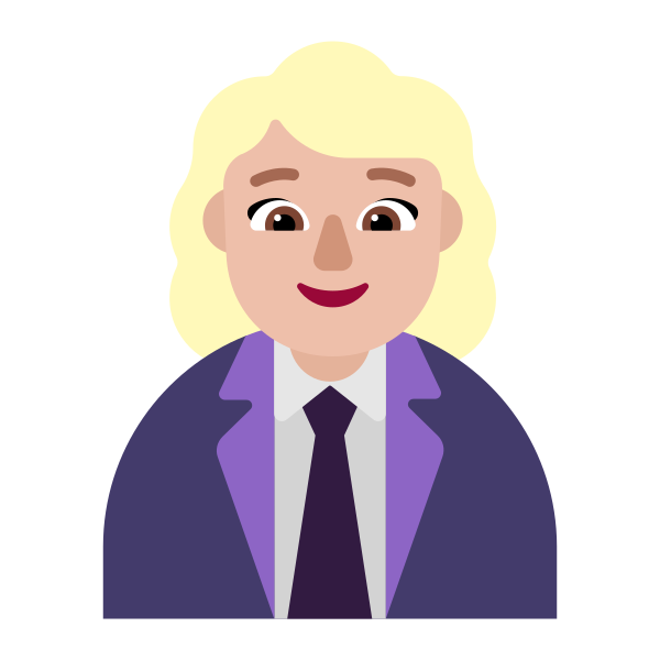Woman Office Worker Flat Medium Light