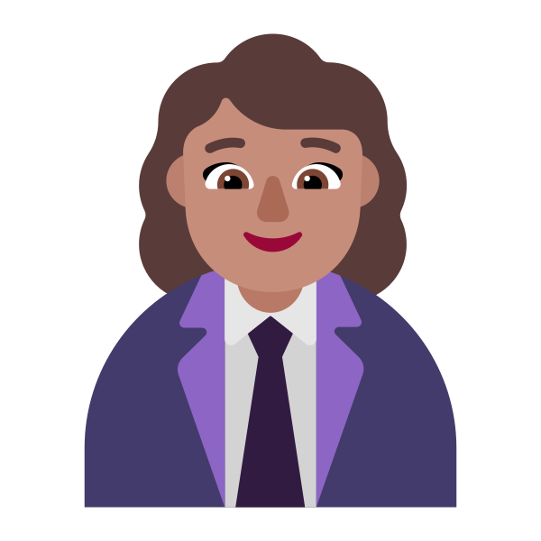Woman Office Worker Flat Medium