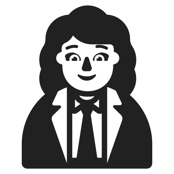 Woman Office Worker High Contrast Default Vector