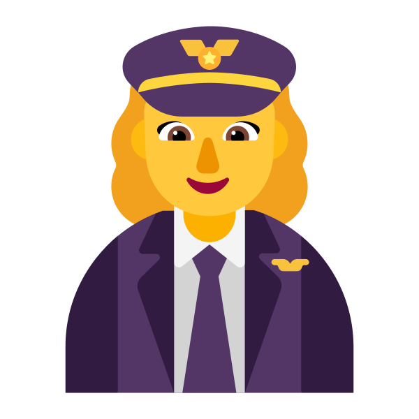 Woman Pilot Flat Default
