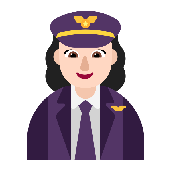 Woman Pilot Flat Light
