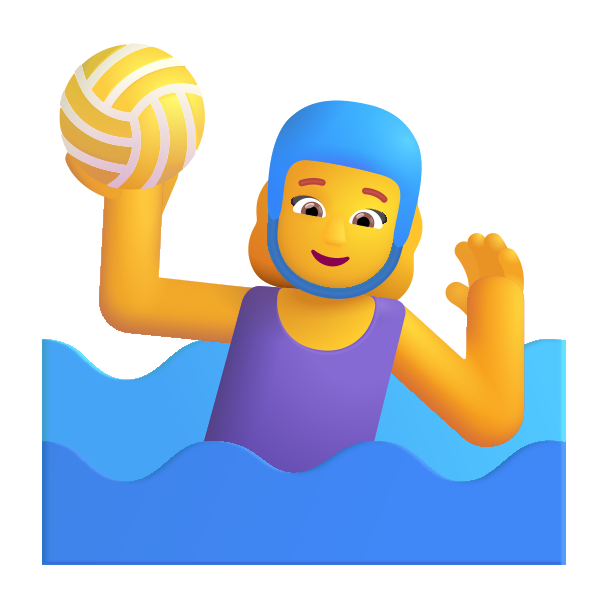 Woman Playing Water Polo Color Default Vector