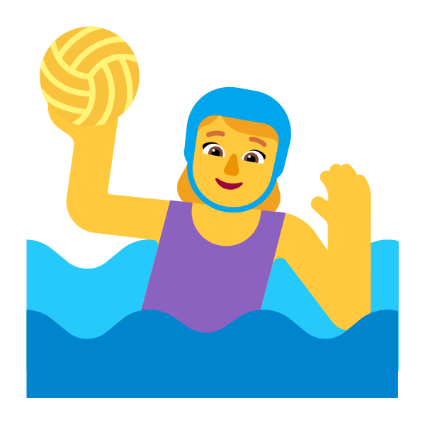 Woman Playing Water Polo Flat Default Vector