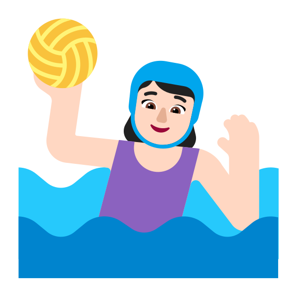 Woman Playing Water Polo Flat Light