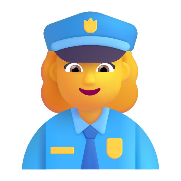 Woman Police Officer Color Default Vector