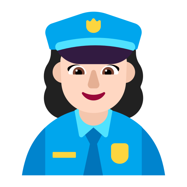 Woman Police Officer Flat Light