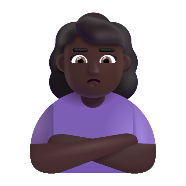 Woman Pouting Color Dark